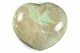 Polished Garnierite Heart - Madagascar #246683-1